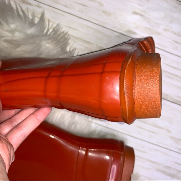 Hunters high gloss red siren tall rain boots 8 - Picture 9 of 15